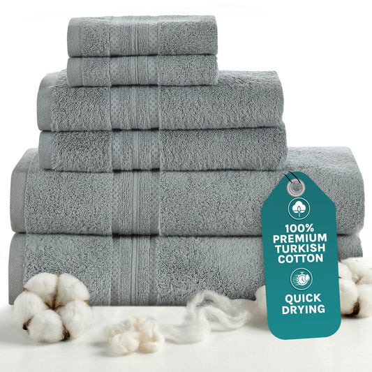 Gray Luxury Turkish Cotton Towel Set