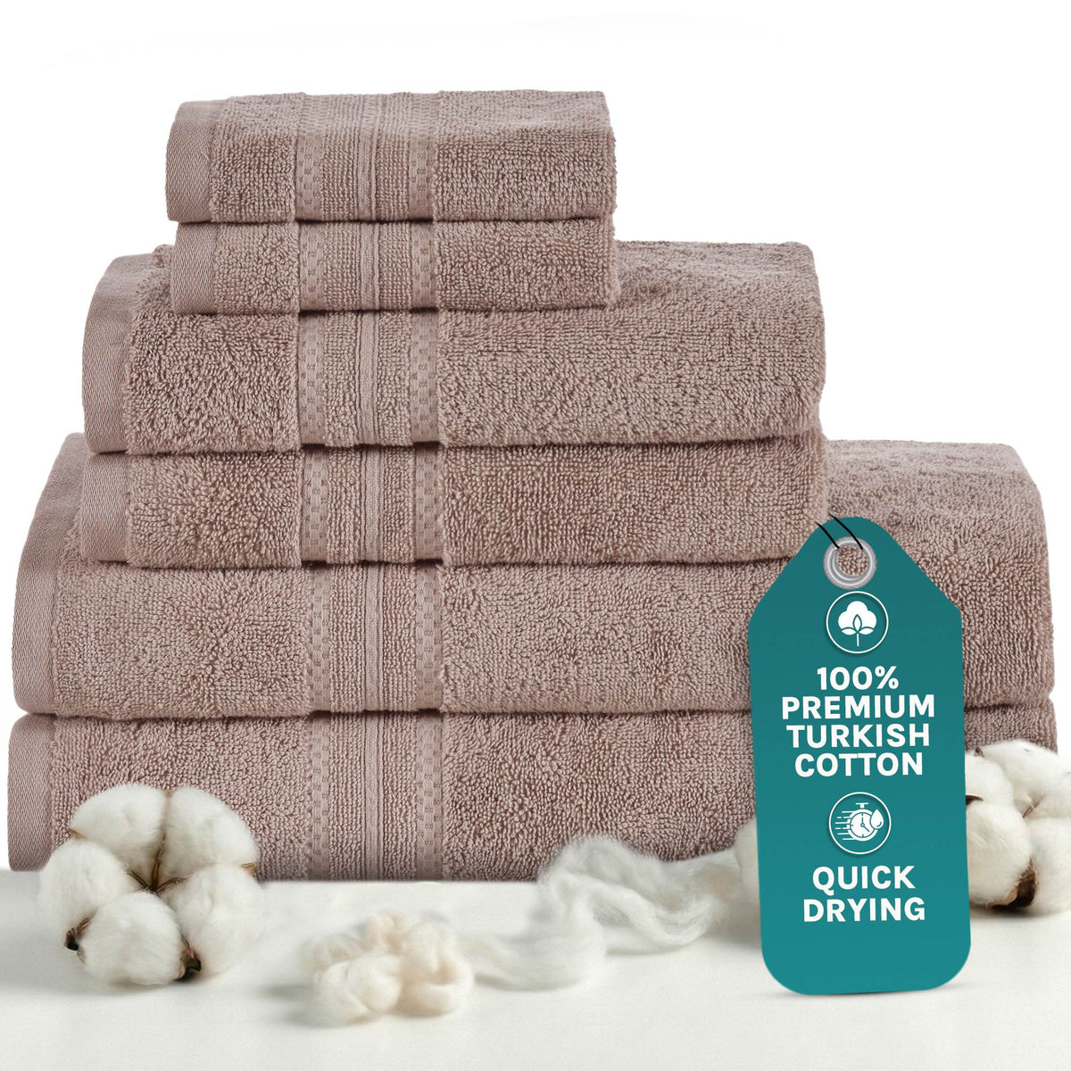 Taupe Luxury Turkish Cotton Towel Set
