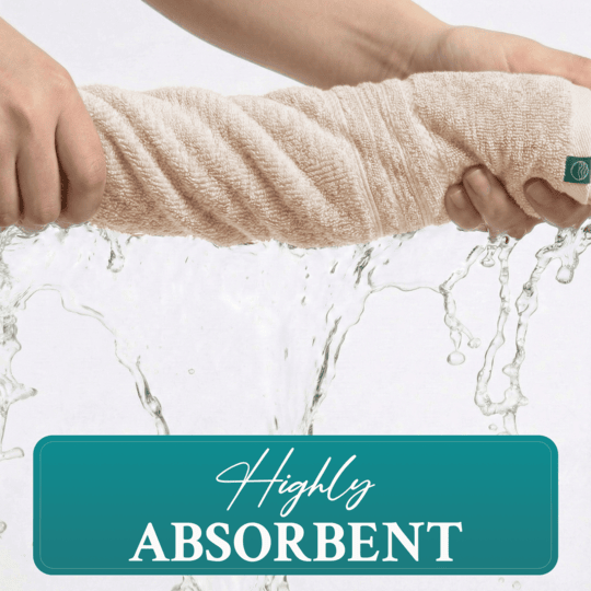 Beige Luxury Turkish Cotton Towel Set