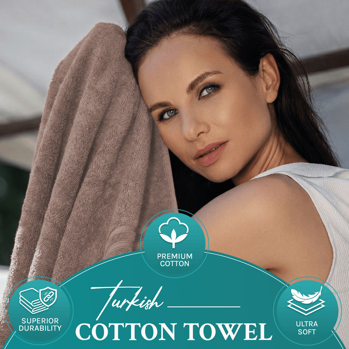 Taupe Luxury Turkish Cotton Towel Set