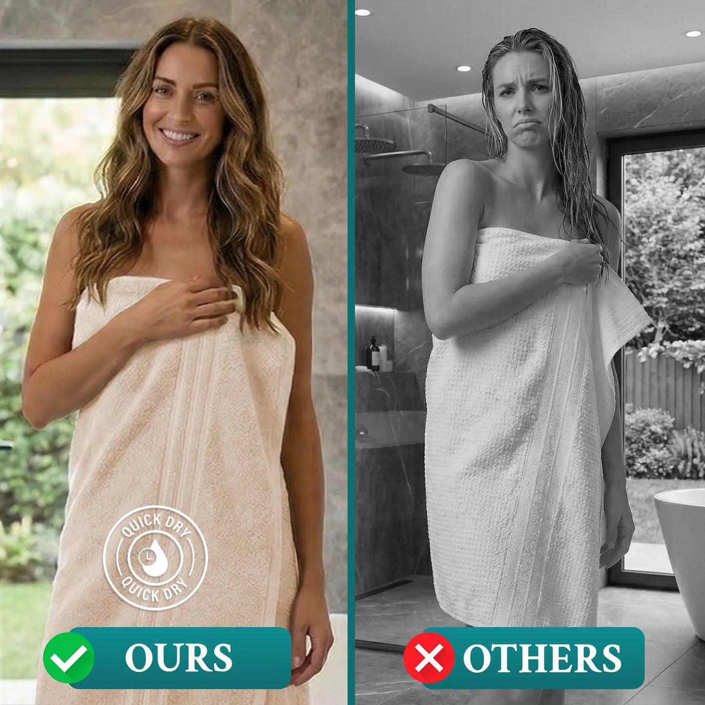 Beige Luxury Turkish Cotton Towel Set
