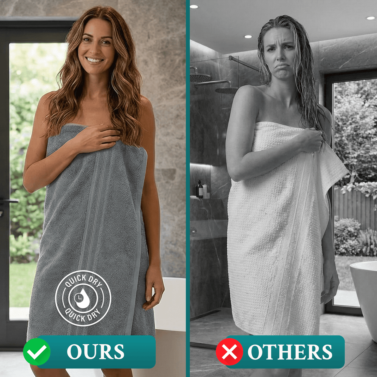 Gray Luxury Turkish Cotton Towel Set